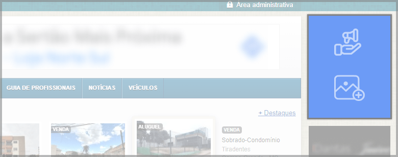 localizacao da publicidade half banner topo