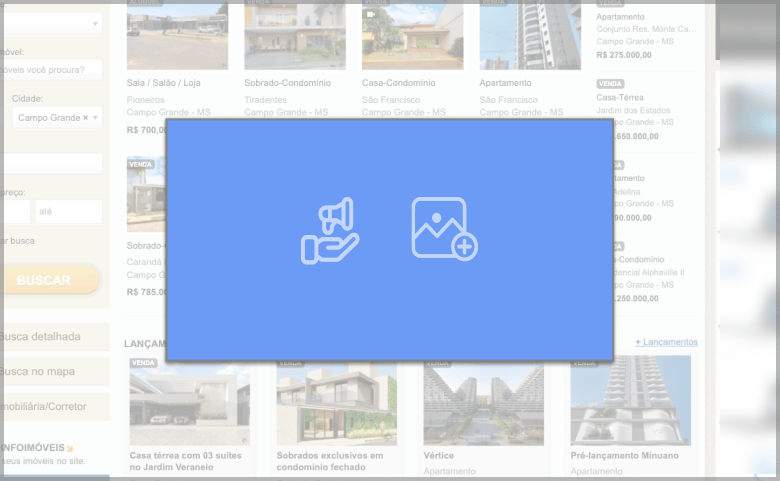 localização da publicidade Banner Popup